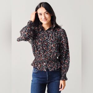 Hunter Bell Crockett silk top blouse, S